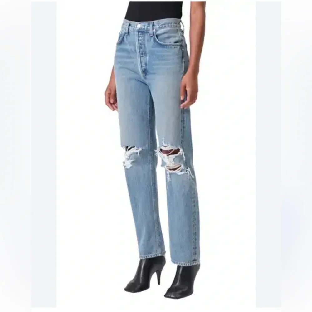 Agolde 90’s mid rise straight jeans in alter - Picture 2 of 10